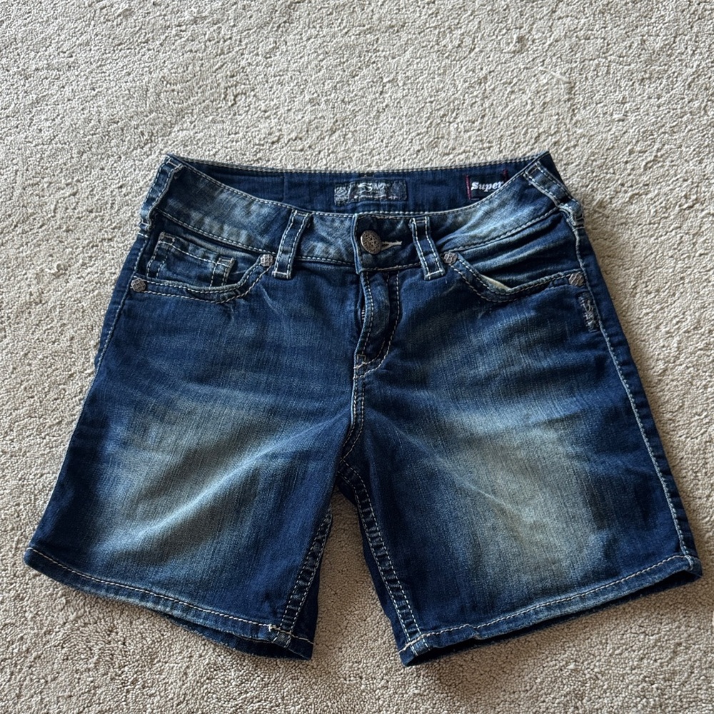 Silver Jeans Dark Blue Women's Jean Shorts